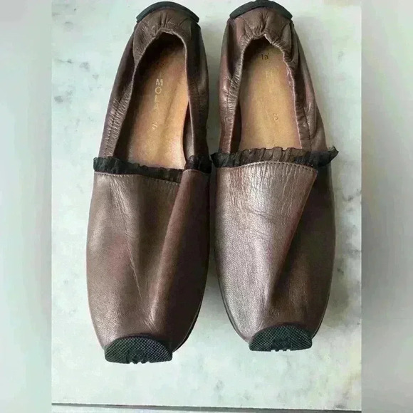 LaImola Women’s Brown Leather Ballet Flats Shoes Size 6.5‎ - Picture 1 of 8